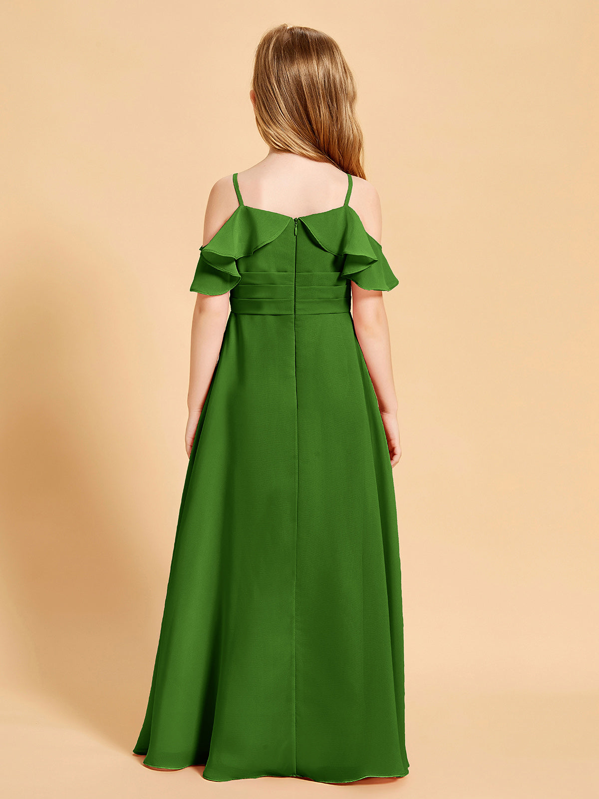 Off-the-Shoulder Bridesmaid Gown for Juniors Moss